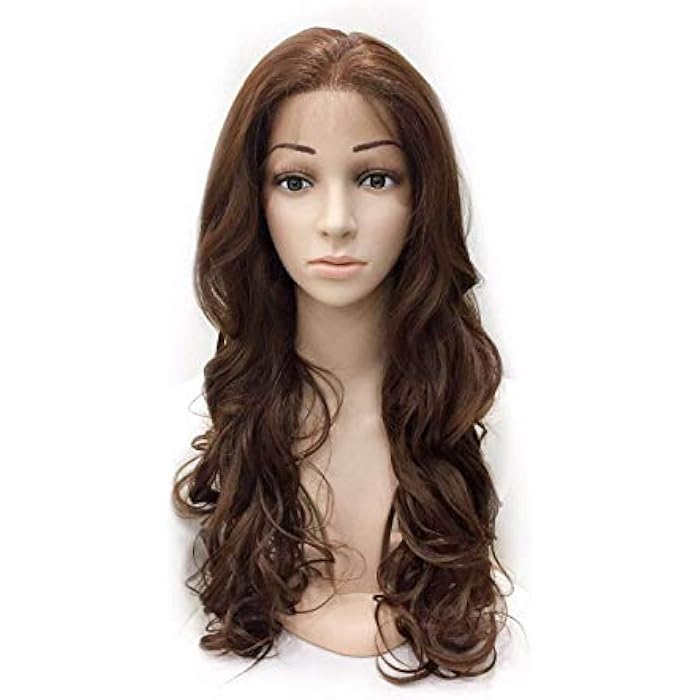 DILLARDS Fashion Lace Front Long Curly High Heat Wig For Women-Brown - Image 1